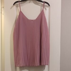 Elegant Pink Pleated Women's Top